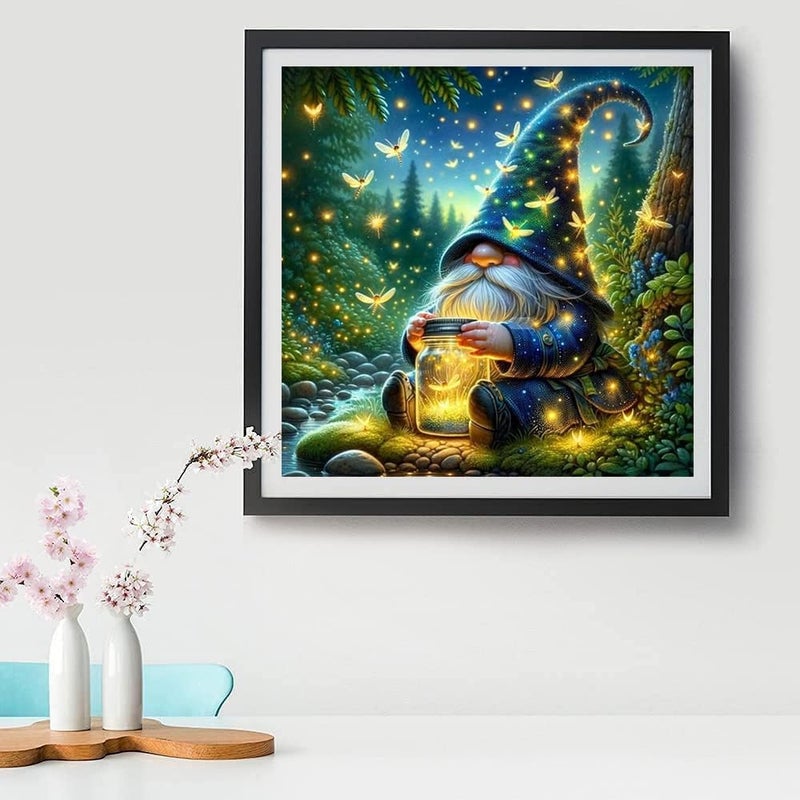 Tiwabb 3 Pack Gnome Stamped Cross Stitch Kits for Adults - Embroidery Kits for Beginners Adults,11 CT Patterns Dimensions Counted Cross Stitch Kits for Adults Arts Craft 12x12 inch - Image 5